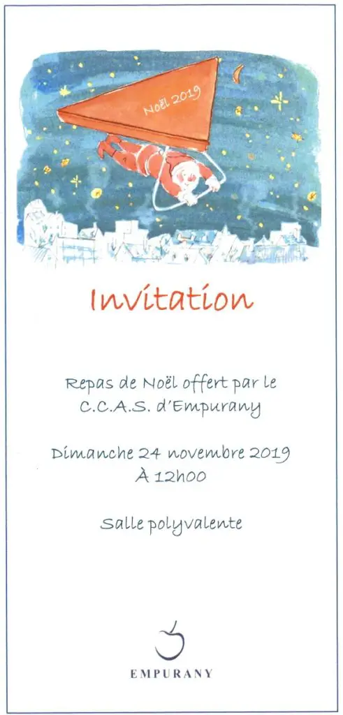 Invitation au repas de noël (CCAS) - Mairie d'Empurany